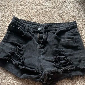 Black high waisted shorts